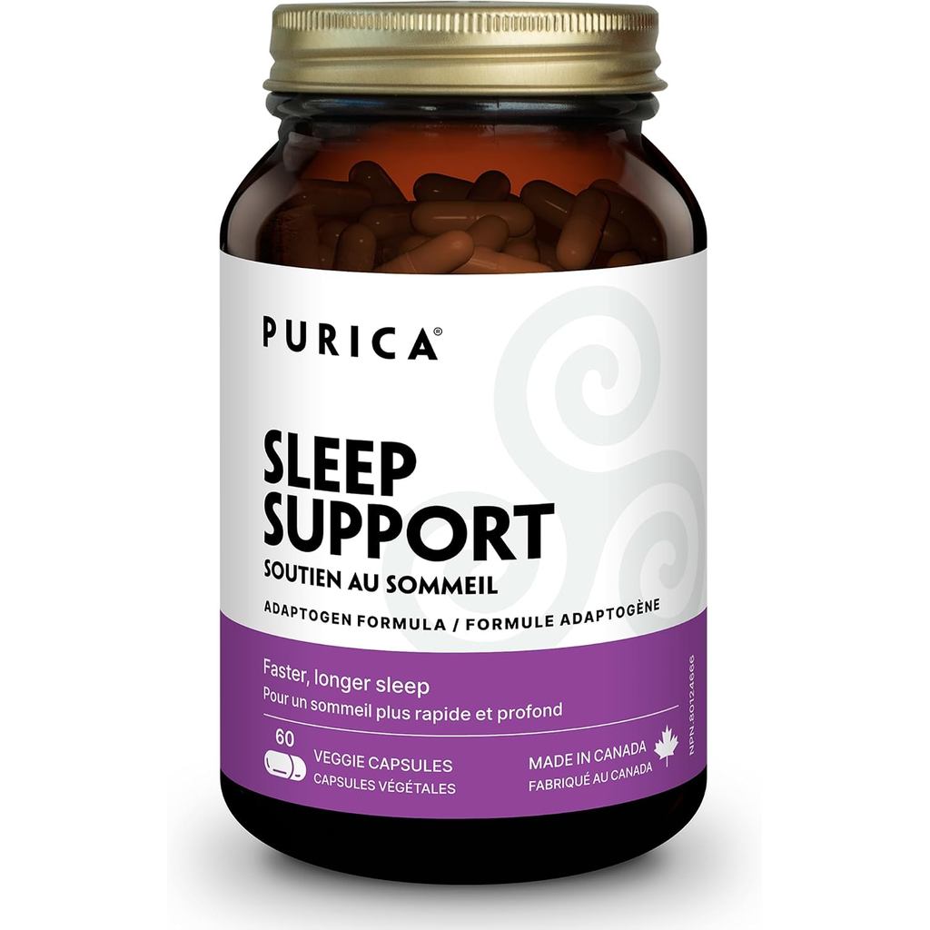 PURICA Sleep peoplement, Reishi Mushroom, Ashwagandha, 60 แคปซูล