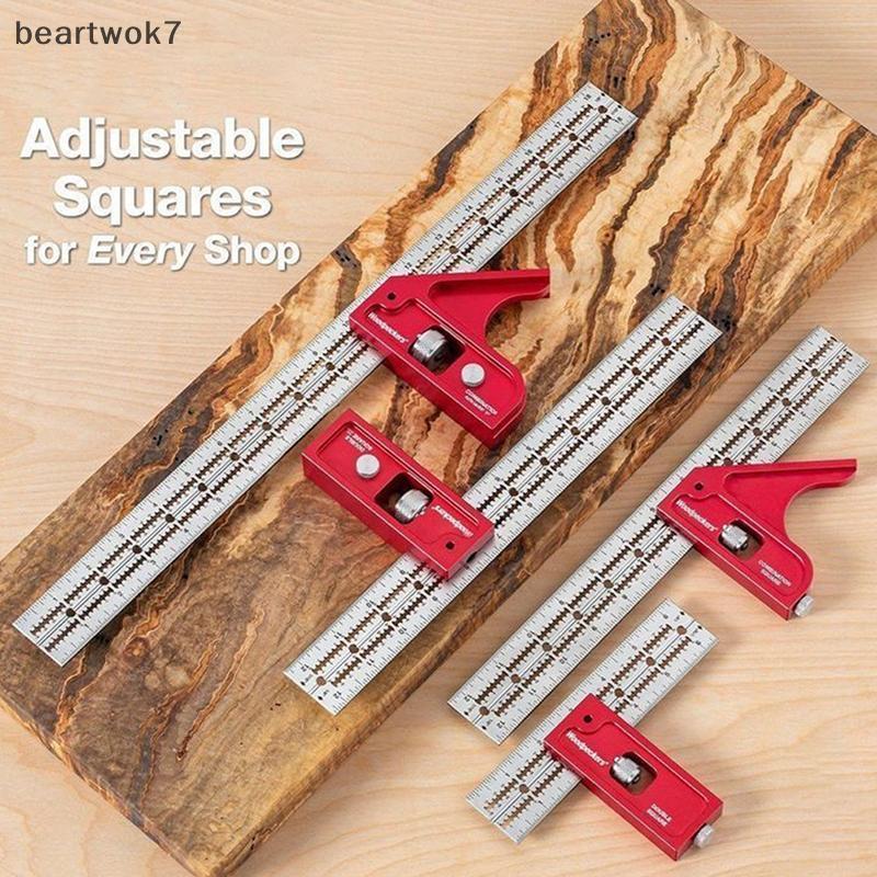 Beartwok7] Scalable Ruler Tools T-type Hole Ruler Scribing Marking Line Tool ใหม่