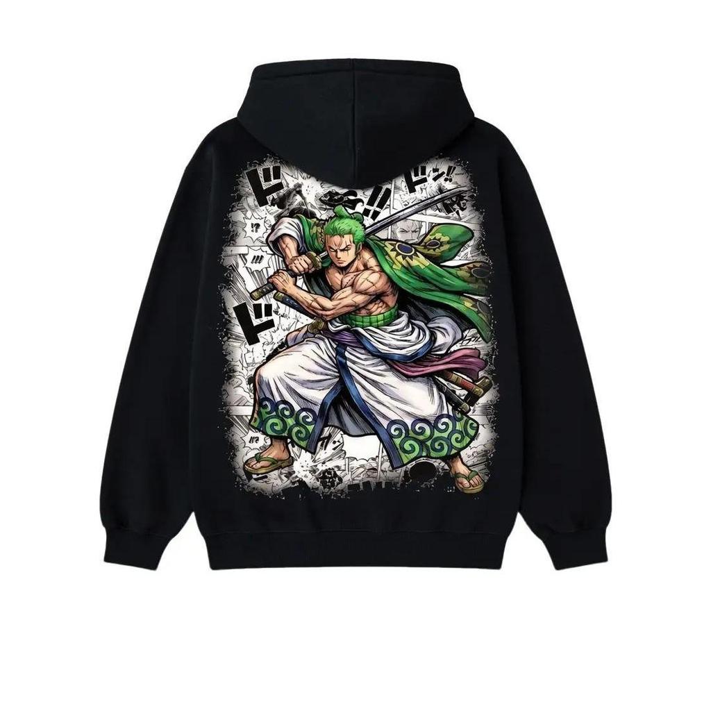 Pirate Hunter Anime Hoodie Backprint เสื้อกันหนาวสุดเท่ y2k