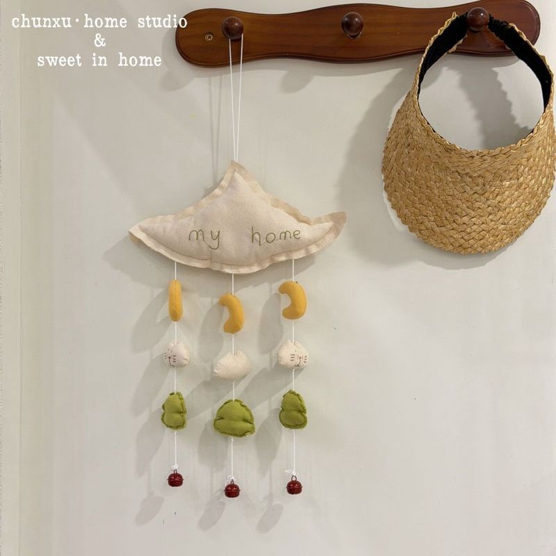Original Weather Cloud Cat Wind Chime จี้ผ้าตกแต่งห้องเด็ก Warm ตกแต่งบ้าน Dudu Cloud จี้