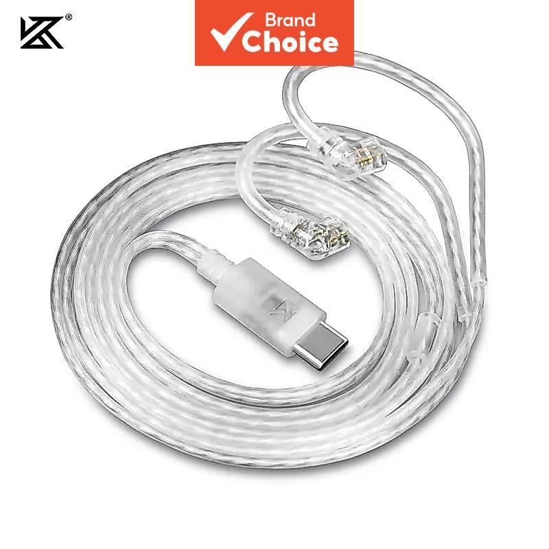 KZ Silver-Plated Type-C 2-Pin IEM อัพเกรดสําหรับ DQ6/ZAX/ZSX/ZSN PRO/ZS10 PRO