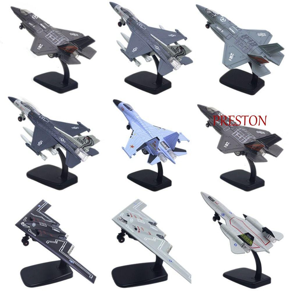 PRESTON Aviao เครื่องบินรุ่น, F16 F22 F35 Pullback & Go Fighter เครื่องบินของเล่น, เค้ก Topper พร้อม