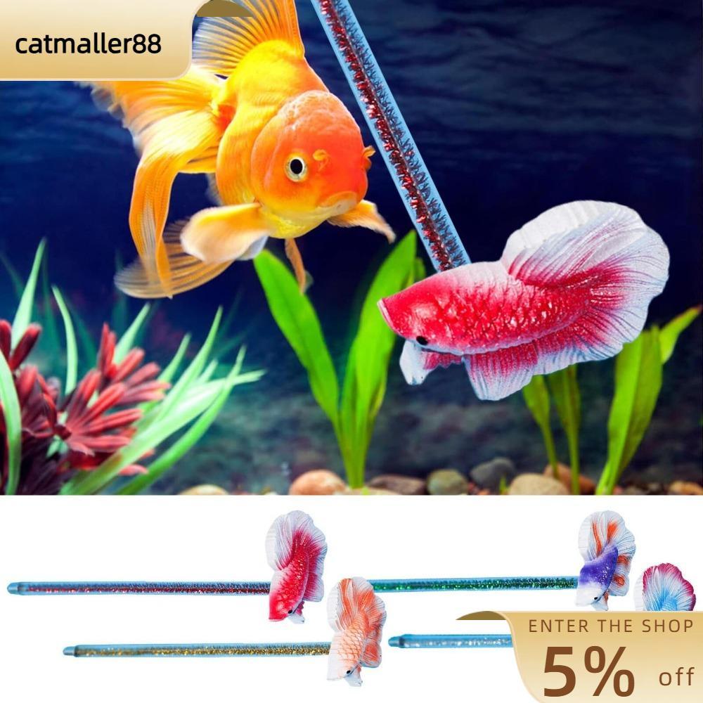 CATMALLER88 จําลอง Betta Stick, Plaything Aquarium Plaything Aquariums Wand, Active Resin Interactiv