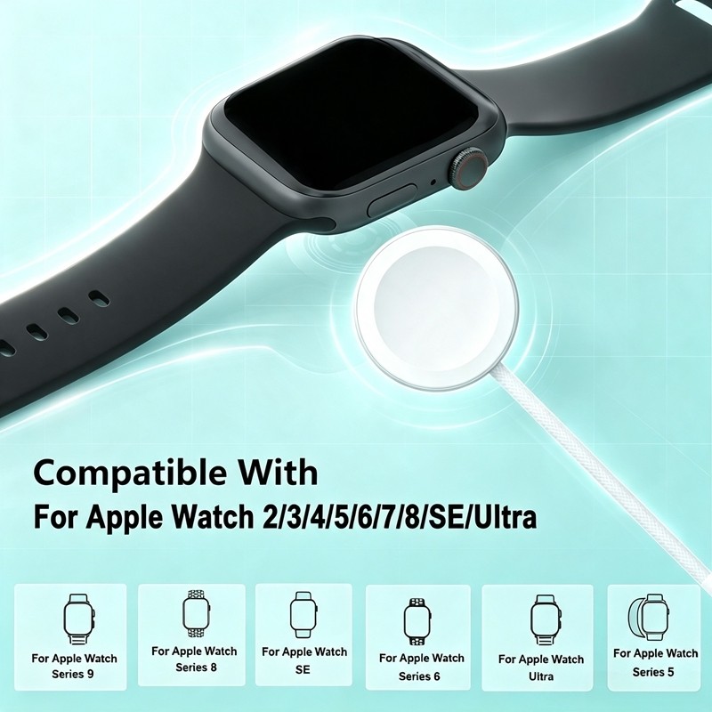 Magnetic Type-C Fast Wireless Watch Charger สายไฟสําหรับ Apple Watch Series 2-8 SE2 Ultra Smart Watc