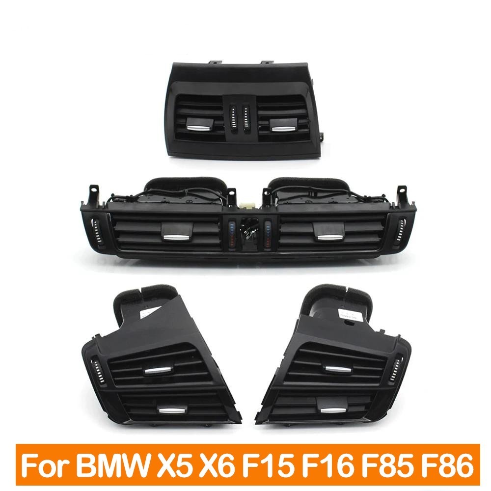 RHD รถแดชบอร์ด Central Air Conditioner Air Vent Outlet Grille Assembly สําหรับ BMW X5 X6 F15 F16 F85
