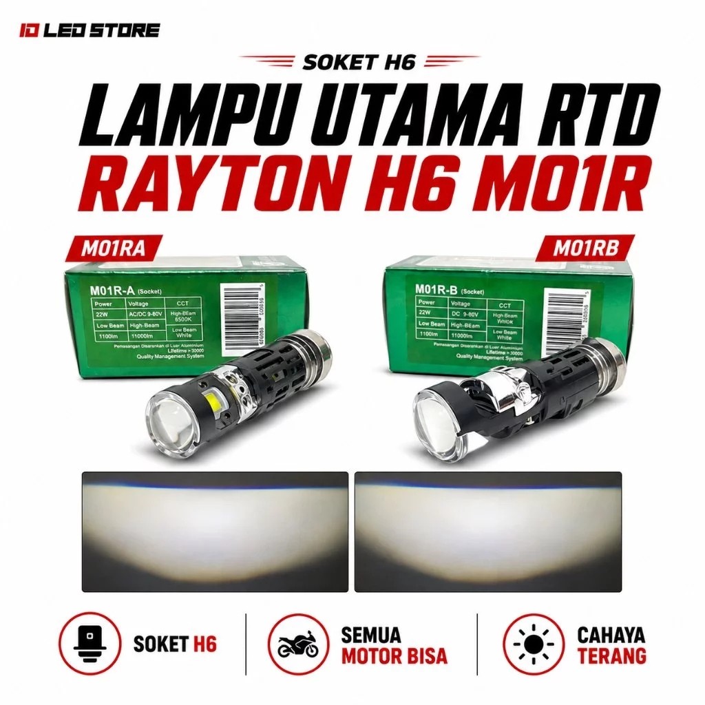 RTD RAYON H6 M01R ไฟหน้า LED PNP รถจักรยานยนต์ทั้งหมด H6 LED ไฟหน้า H6 RTD