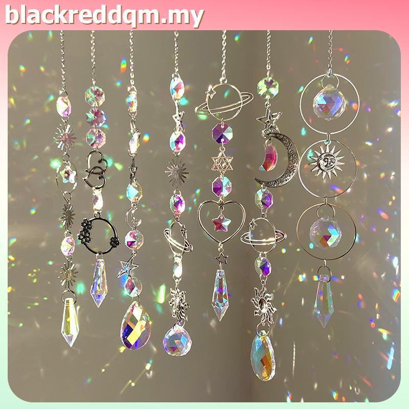 BLDQM แขวนจี้คริสตัล Garden Suncatcher Wind Chimes Rainbow Prism คริสตัลสําหรับตกแต่งหน้าต่าง