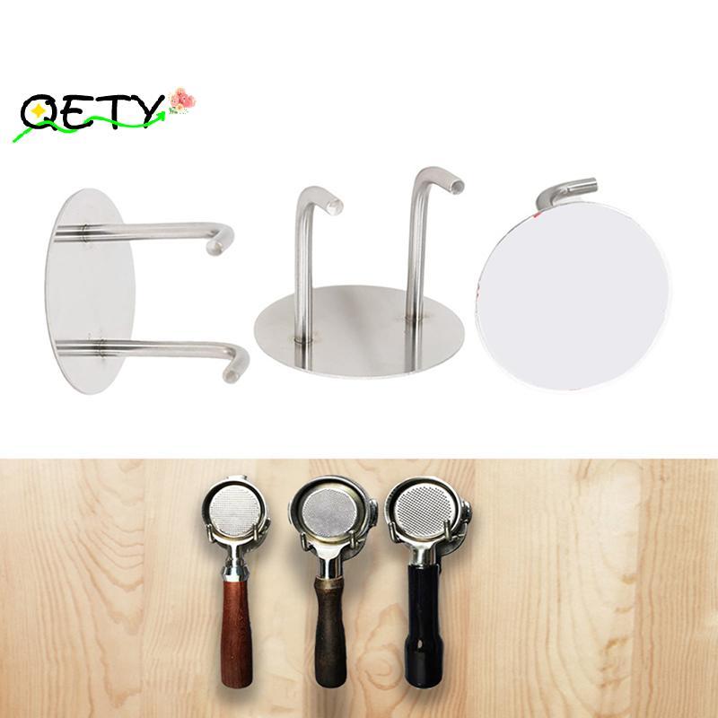 [qetyellow] Self-adhesive Coffee Bottomless Portafilter Wall Ra 51mm/53mm/54mm/58mm Coffee Bottom Fi