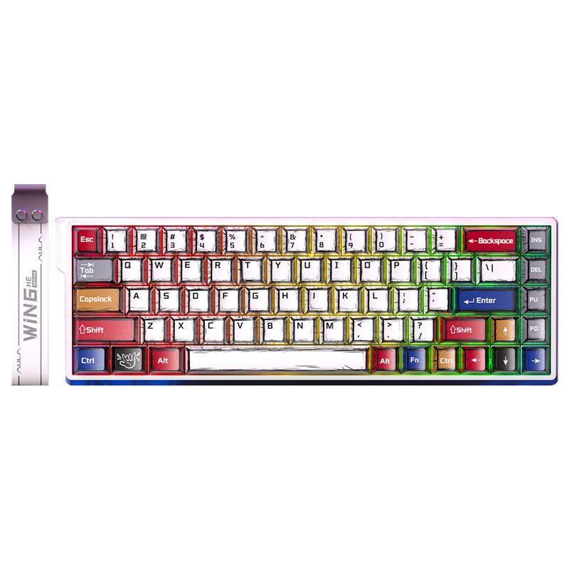 Tap WIN60HE ธีมการ์ตูน FPS เกม Delta WIN60HE แป้นพิมพ์แกนแม่เหล็กแบบมีสายประสิทธิภาพสูง RT ธีมการ์ตู
