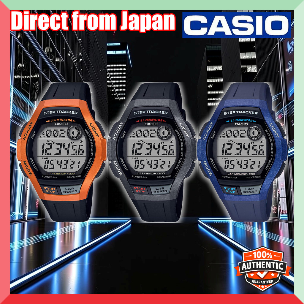 Casio Collection Men's Watch - Model WS-2000H Series (Black & Blue Variants) นาฬิกาผู้ชาย 【Direct fr