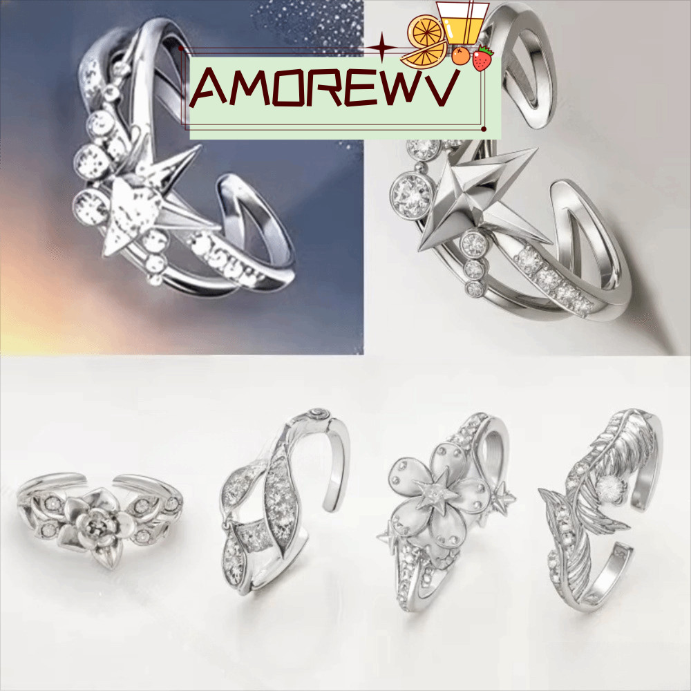 AMOR12WV Love And Deepspace Ring, Zayne Copper Wedding Ring, Rafayel Caleb Xavier แหวนปรับได้คอสเพลย