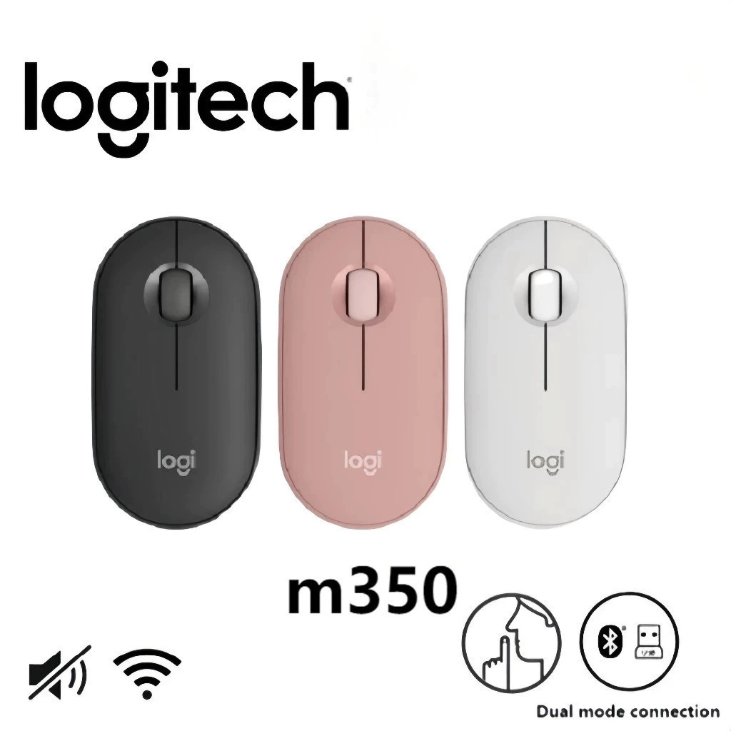 เมาส์ไร้สาย Bluetooth Logitech Pebble Mouse 2 Slim M350