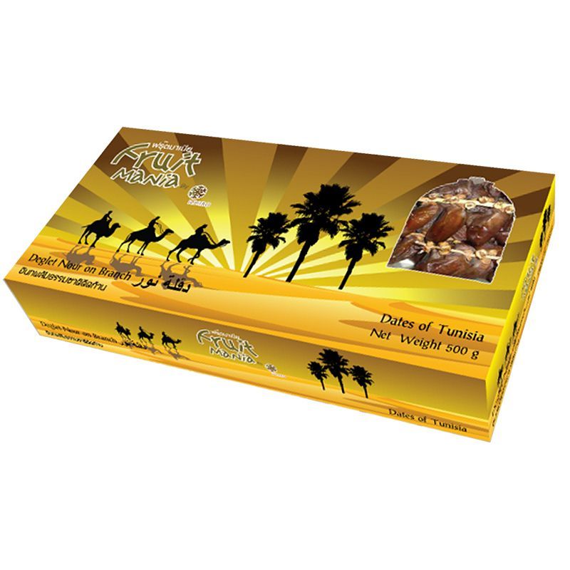 ฟรุ๊ตมาเนียอินทผลัมธรรมชาติติดก้าน 500กรัม Fruit Mania Plum Fruit 500g.