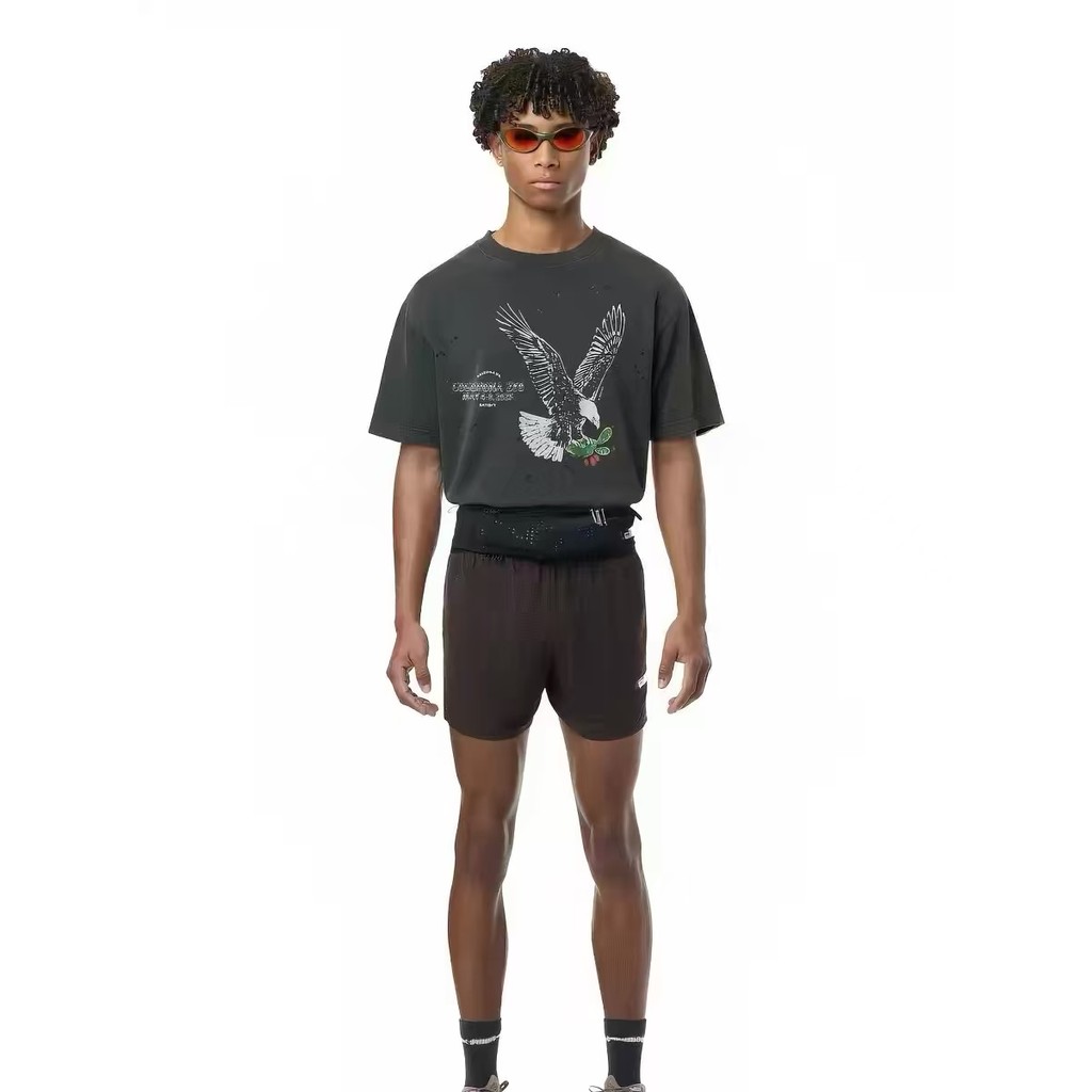 Satisfy+mothtech Off-Road Race Limited Ripped เสื้อยืดแขนสั้น