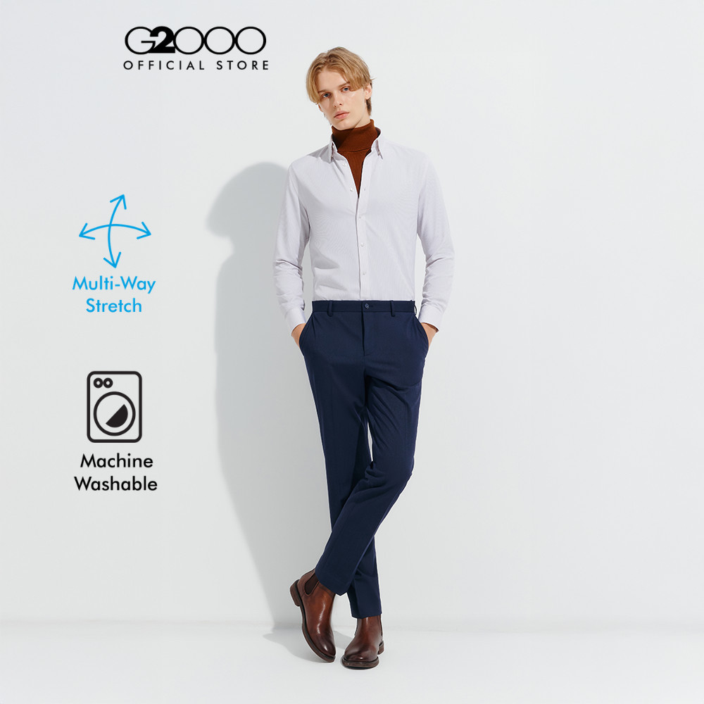 G2000 กางเกงสูทสำหรับผู้ชาย Smart Fit รุ่น 4615318277 สีกรมท่า