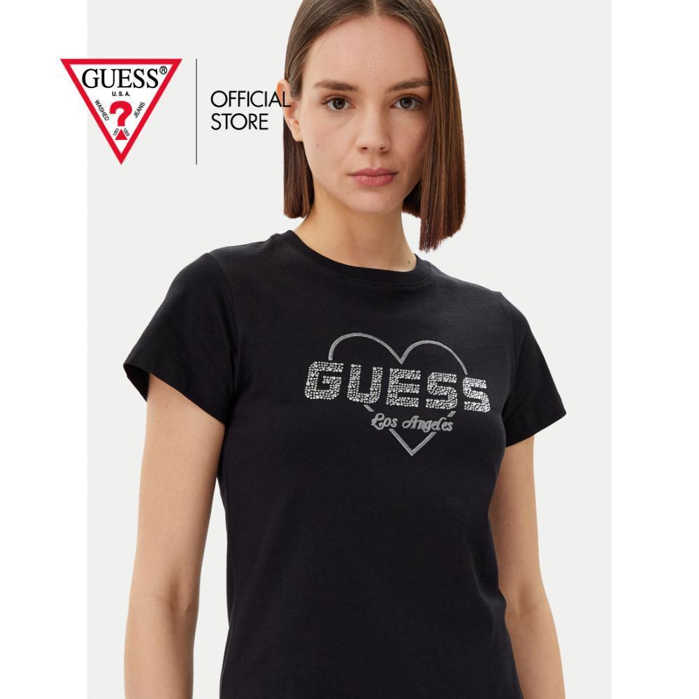 GUESS เสื้อยืดแขนสั้นผู้หญิง รุ่น V5GI10K9RM1 สีดำ