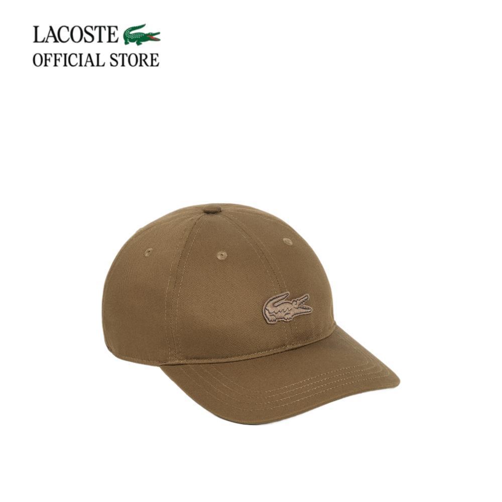 LACOSTE หมวกผู้ใหญ่ COTTON TWILL BADGE CAP รุ่น RK1910 - MARRON