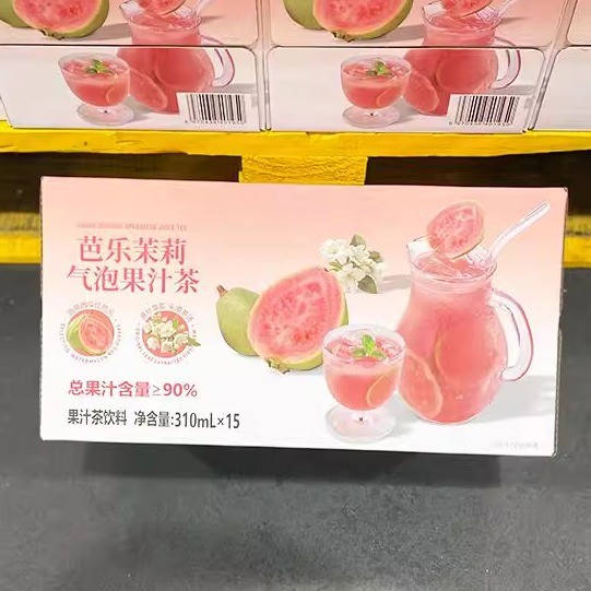 Sam Guava Jasmine Bubble Juice Tea Drink 310ml เครื่องดื่มหวานบรรจุหีบห่อ