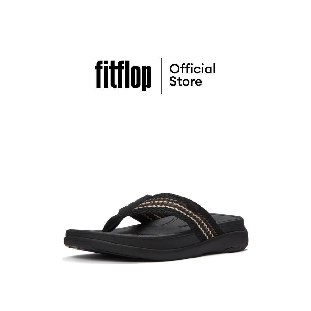 FITFLOP F-MODE GO STRIPY-WEAVE T/P รองเท้าแตะแบบหูหนีบผู้ชาย รุ่น A1U-231 สี BLACK