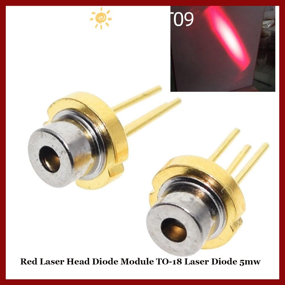 PTKFPT09 1/2/5/10 ชิ้นหัวเลเซอร์สีแดง 5mw พลังงานสูง 5MW TO-18 ไดโอดเลเซอร์