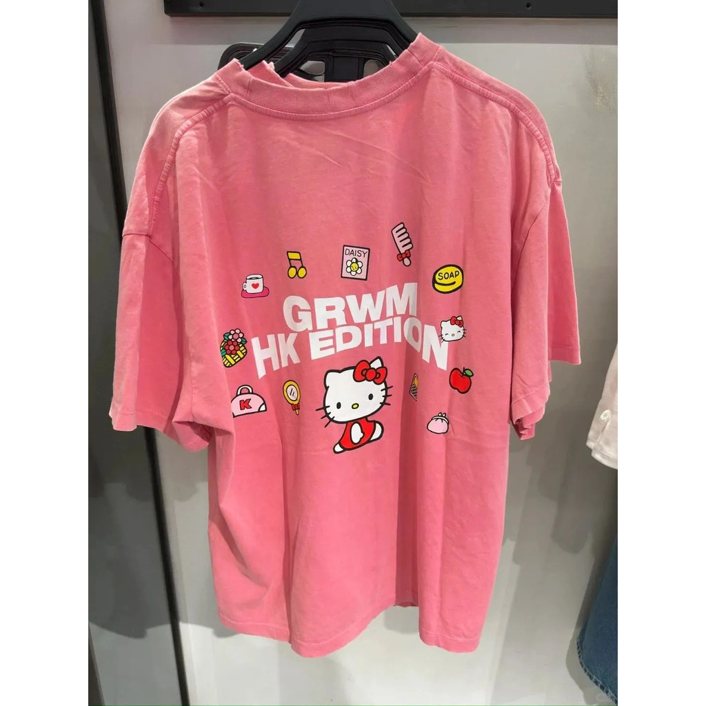 เสื้อยืดแขนสั้นผ้าฝ้ายแท้พิมพ์ลาย ดีไซน์ประตูรูปแบบใหม่ สไตล์อินสตาแกรม เหมาะสำหรับทั้งผู้ชายและผู้หญิง