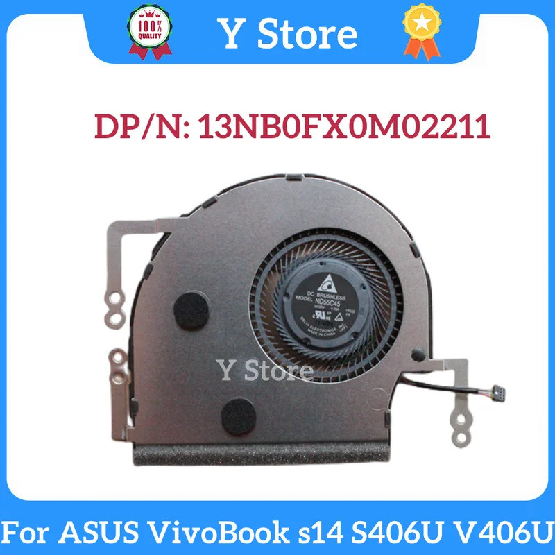 Y Store ใหม่แล็ปท็อป CPU พัดลมระบายความร้อนสําหรับ Asus VivoBook S14 S406U S406UA V406U V406UA X406U