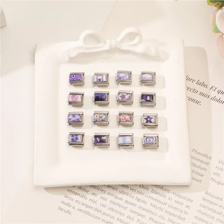 สร้อยข้อมือ charm สไตล์กระต่ายอิตาเลียน ขนาด 9 มม. จากสแตนเลส สำหรับทำเองและเสริมบุคลิกภาพ