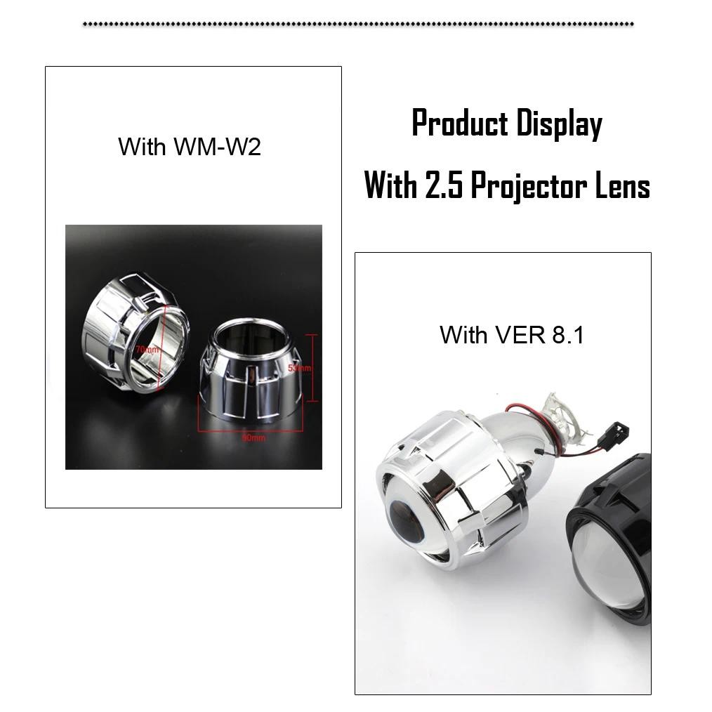 WF-ไฟหน้ารถดัดแปลงโคมไฟคู่ฝาครอบเลนส์ 2.5 นิ้วตกแต่งฝาครอบตกแต่ง Q5 Sea Five Special Hood เหมาะสําหร