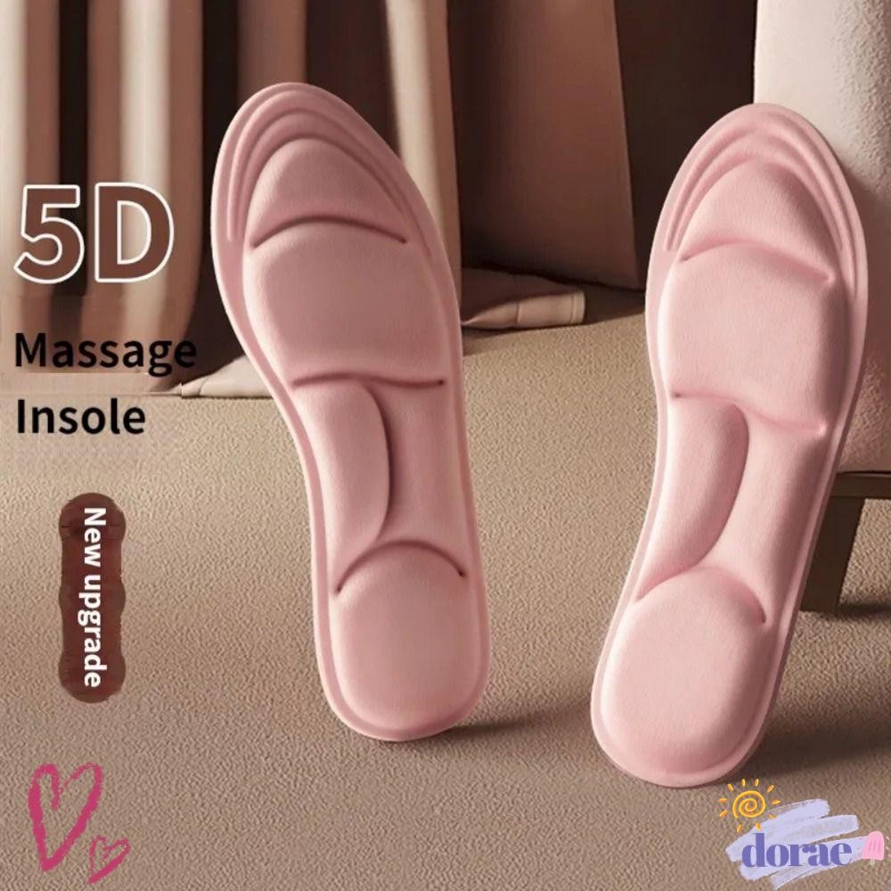 DORAE 5D Sport Insoles, Feet Care Memory Foam Running Insoles, อุปกรณ์เสริมนวด Breathable Deodorant Orthopedic Insole Running