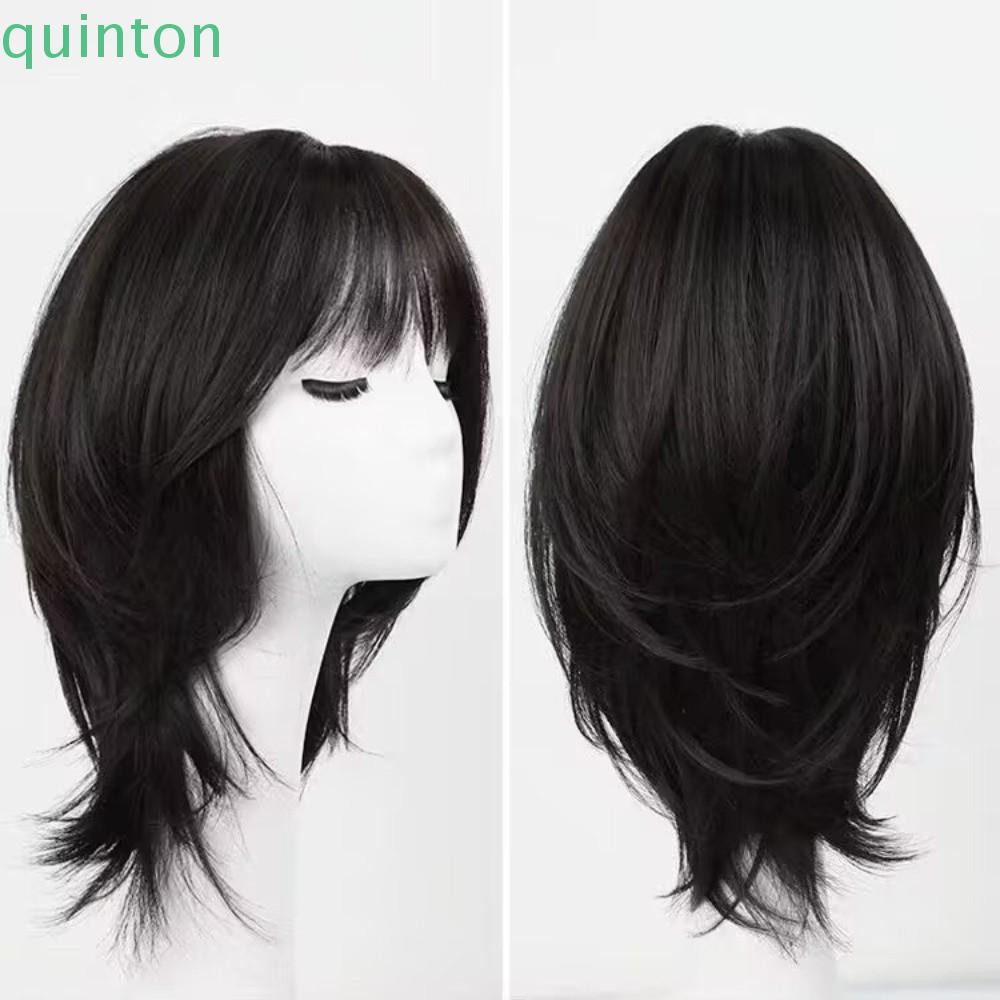 wig bob สังเคราะห์ ทรงเกาหลี ฟูกเพียบ เหมาะสำหรับสวมใส่วันdaily wearและสไตล์wolf tail