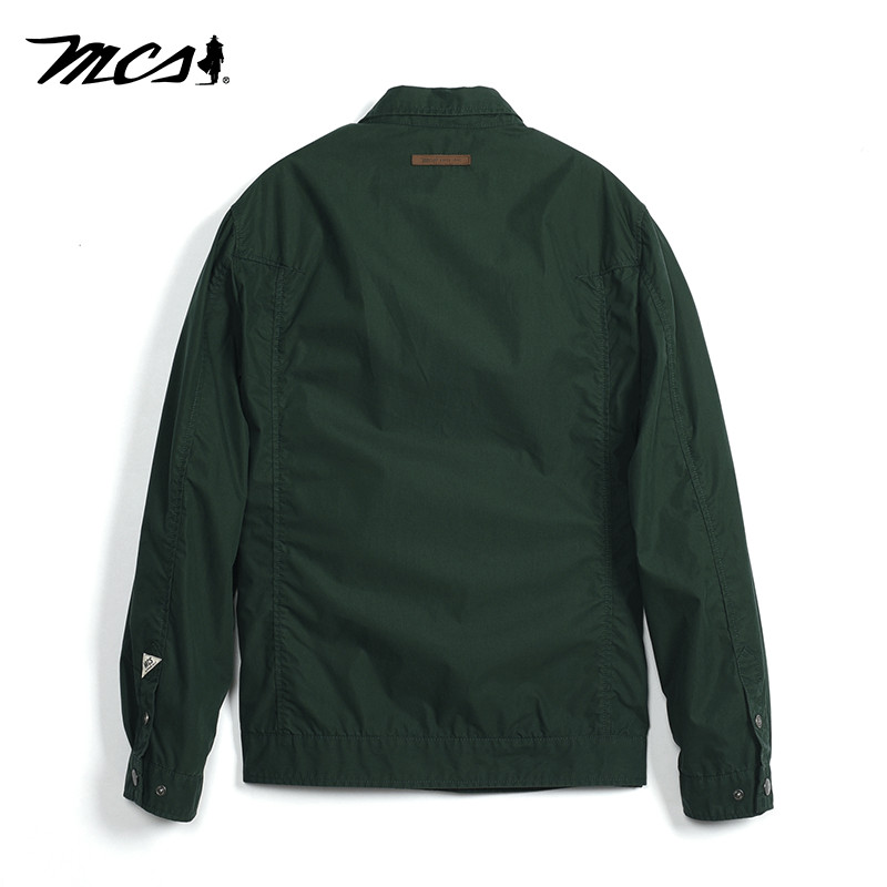 เสื้อเชิ้ต MCS Marlboro ทรงเข้ารูป สไตล์เหมือนเสื้อแจ็คเก็ต CS19WJ012M