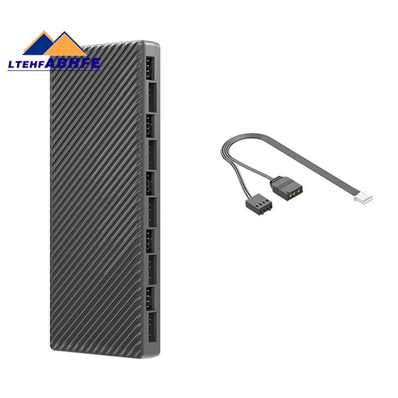 [ขายร้อน L]ARGB/PWM Hub Dual 10 พอร์ตขยาย ARGB Controller 2 in 1 พัดลม HUB Adapter สําหรับกรณีพัดลม 
