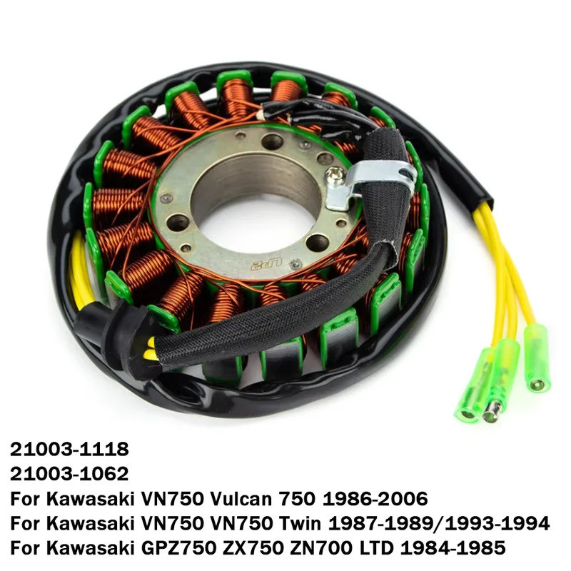 เครื่องกําเนิดไฟฟ้า Stator Coil สําหรับ Kawasaki VN750 Vulcan 750 Twin ZN700 LTD GPZ750 ZX750 VN 750