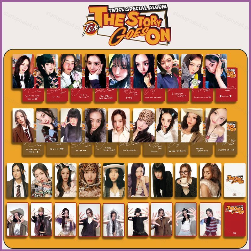 9 ชิ้น/เซ็ต TWICE LOMO Card 10th Anniversary อัลบั้มใหม่ TEN: The Story Goes On Stars Postcard Colle
