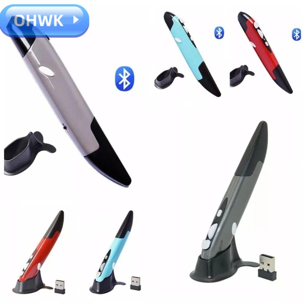 OHWK เมาส์ปากกา, ABS Wireless 2.4GHz Presenter แนวตั้ง, แล็ปท็อปพีซีที่รองรับ Bluetooth เมาส์ไร้สายแบบพกพา