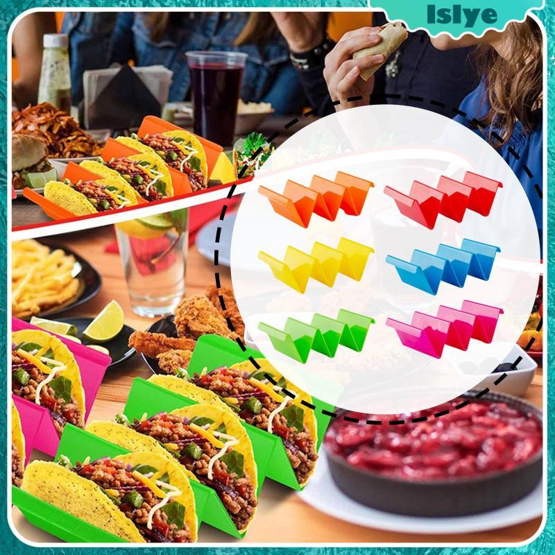 [Lslye] Mexican Taco Holder Stand ถาดเสิร์ฟองค์กรมัลติฟังก์ชั่น Taco Rack Roll Food Rack for Kitchen