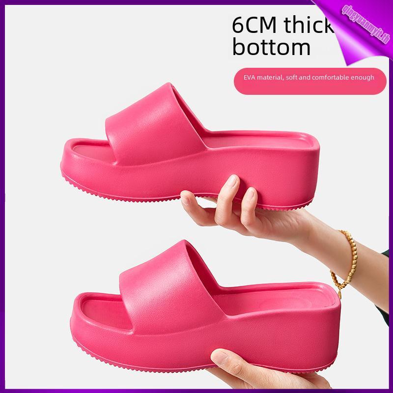 1 รองเท้าแตะ piso สําหรับผู้หญิง 2024新款EVA拖鞋女6CM厚底衫休闲鞋