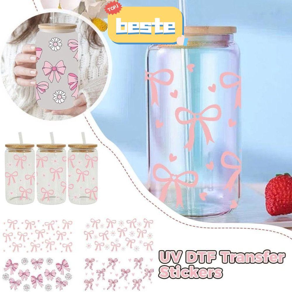BESTE Wrap Stickers, Smooth UV DTF Transfer Sticker, Diy กันน้ําขวดน้ําสติกเกอร์สําหรับถ้วยแก้ว 16Oz