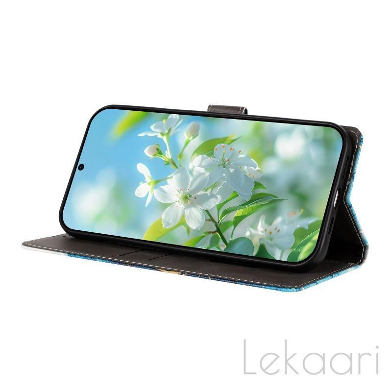 กรณีพลิกสําหรับ TCL 30 XL XE SE Plus 20 RA 20R 20A Stylus 5G T9 306 305 303 201 T671G การ์ตูนดอกไม้ทาสีหนังกระเป๋าสตางค์ช่องใส่การ์ดฝาครอบโทรศัพท์ - รูปที่ 2