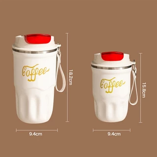 แก้วน้ำสแตนเลส กาแฟร้อนพร้อมฝา กระติกน้ำสแตนเลส304 ฟพกพา 510ml. เก็บอุณหภูมิ เก็บอุณหภูมิ สแตนเลสแบบพกพา T01271