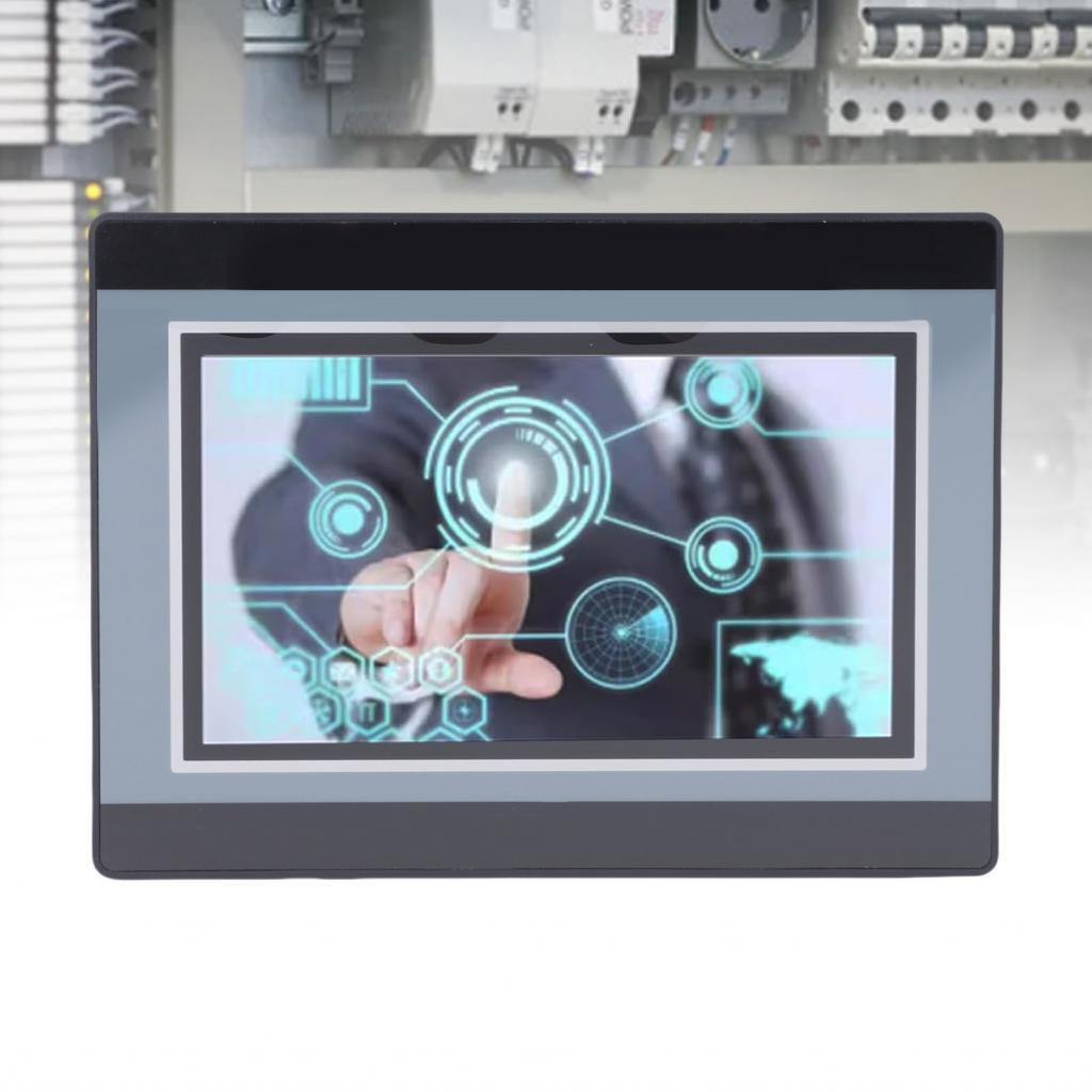 rc_dragons.th 7 นิ้ว HMI PLC TFT LCD หน้าจอสัมผัสรีเลย์เอาต์พุต 24 in Out ความเร็วสูงนับ 9.6-115.2Kb