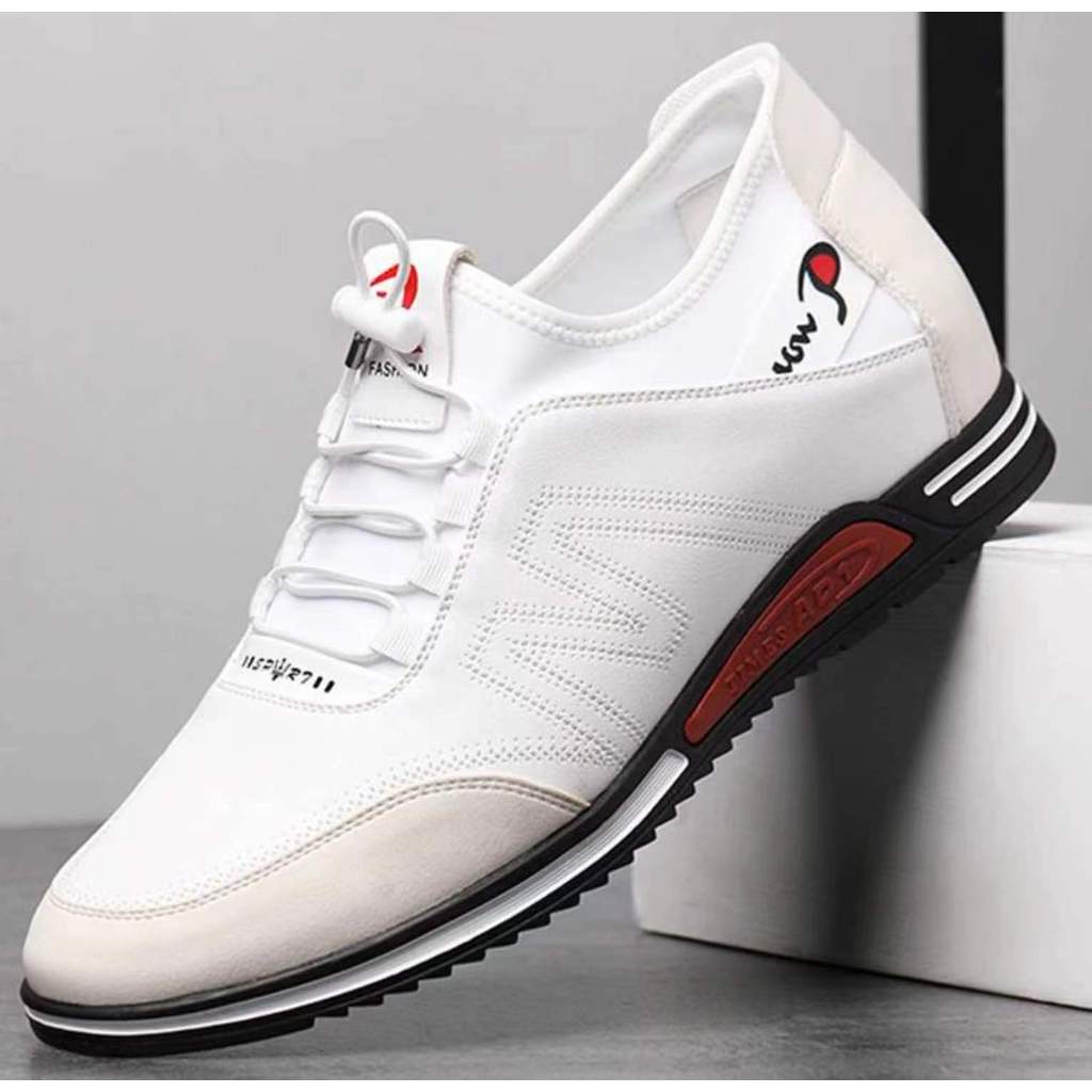 2025 ผู้ชายBreathable Casual All-Matchกีฬาธุรกิจรองเท้าหนังUltra-Light Soft Sole All-Matchรองเท้าผู้