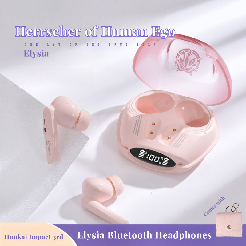 2025 หูฟังบลูทูธรุ่นใหม่ผลกระทบ Honkai 3rd Elysia Fan-Made Collaboration In-Ear, Sports-Ready, Noise