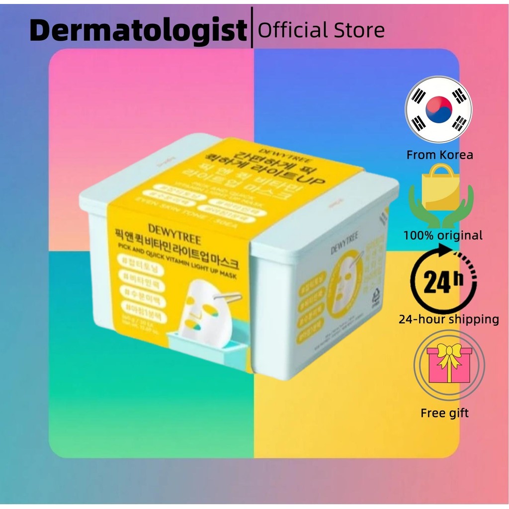 [DEWYTREE] Vitamin Light Up Mask 30 แผ่น · Triple Vitamin C Hydrating Glow Toning Pack · All-in-One 