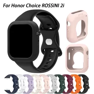 สายนาฬิกาซิลิโคน + สําหรับ Huawei Honor Choice ROSSINI 2i สร้อยข้อมือสมาร์ทวอทช์และกรณีฟิล์มเปลี่ยนสายรัดข้อมือ Correa