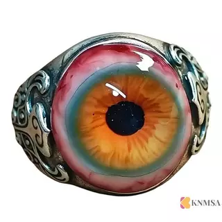 KNMSA] Eye Of Inner แหวนแหวนที่สมจริง Eyeball Design แหวน Dark Lore ต้นฉบับ Eye Of The Ring Party ผู้ชายเครื่องประดับอะนิเมะ ศค