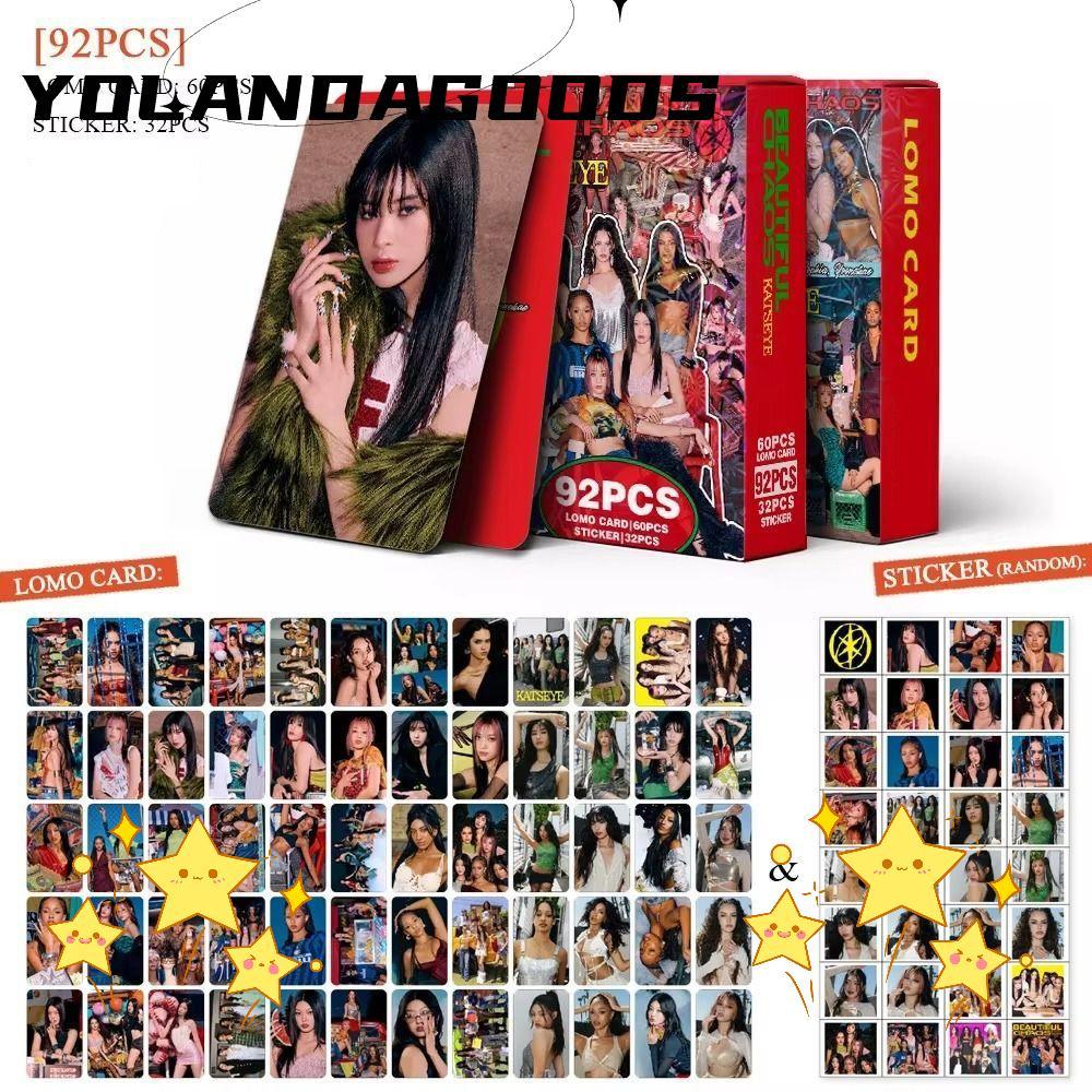 YOLA 92 ชิ้น/เซ็ต KATSEYE การ์ดรูปถ่าย Lomo, HD พิมพ์ MANON MEGAN KATSEYE อัลบั้ม LOMO การ์ด, พร้อมส