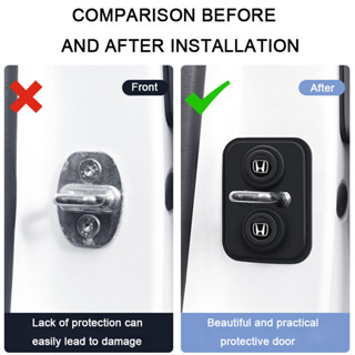 1/4Pcs Honda ซิลิโคนรถประตูล็อคป้องกันประตูล็อคโช้คอัพเงียบอ…