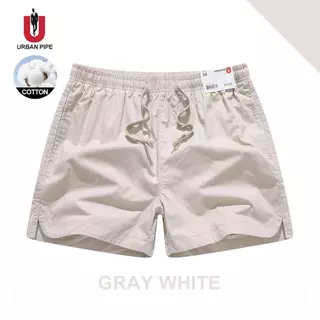 URBAN PIPE กางเกงสั้นเหนือกระดานเข่าสั้นธรรมดาสำหรับผู้ชาย Plain Fashion 100% Cotton Shorts 42510