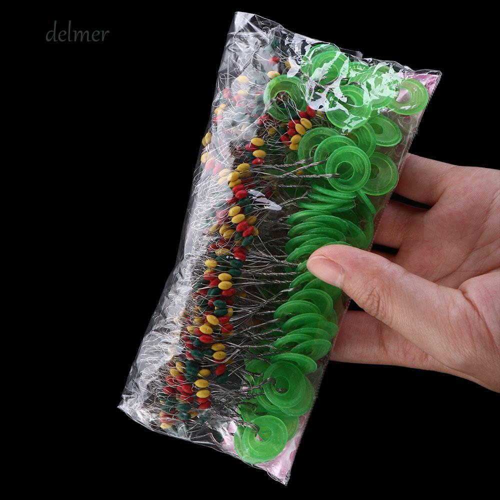 DELMER 600pcs รูปไข่ลอยสายตกปลา Tackle S/M/L ตกปลา Stopper Bobber Stopper Floats Bal ปลาคาร์พอุปกรณ์